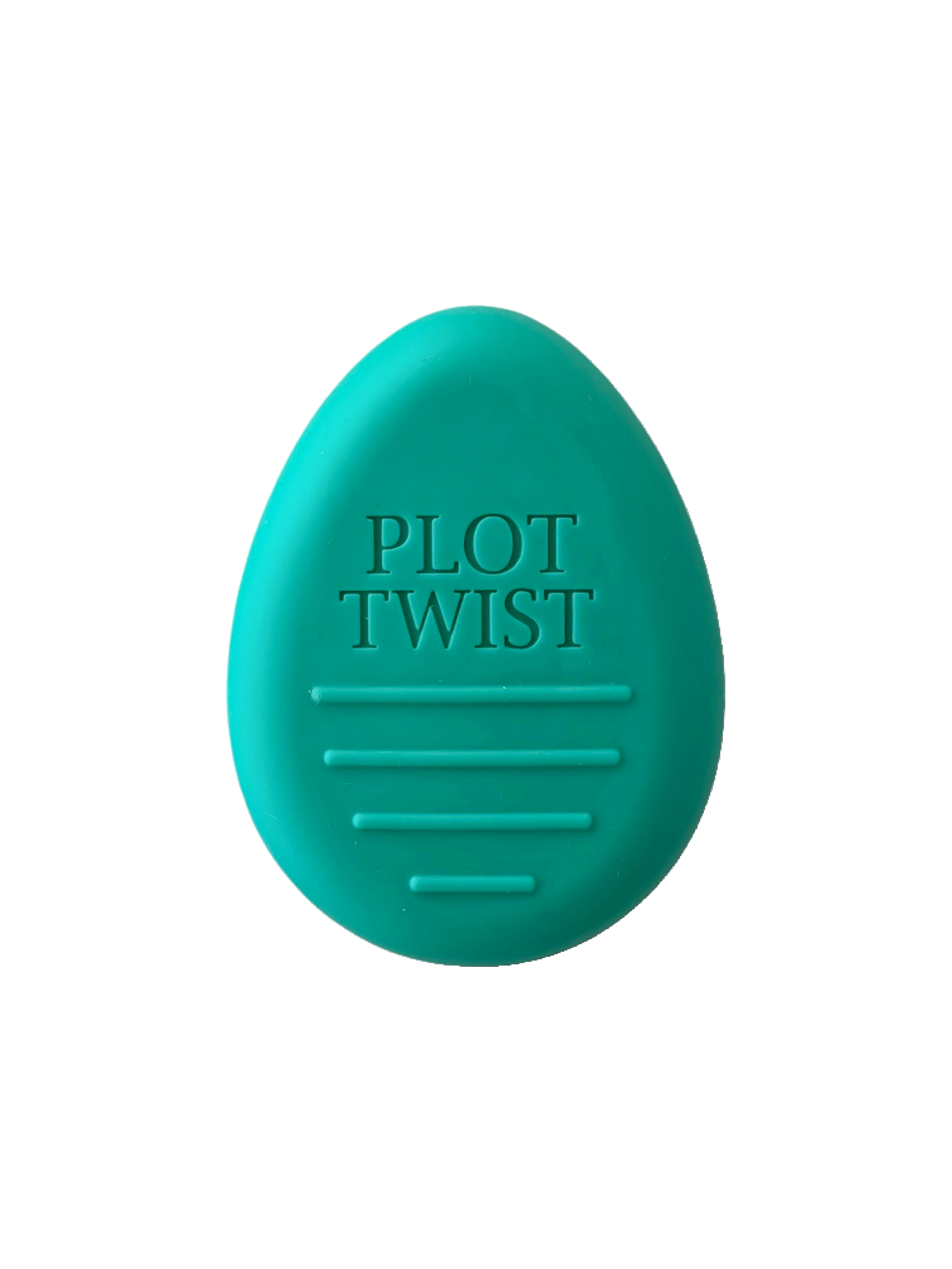 Pebble silicone hair-removal tool, logo side